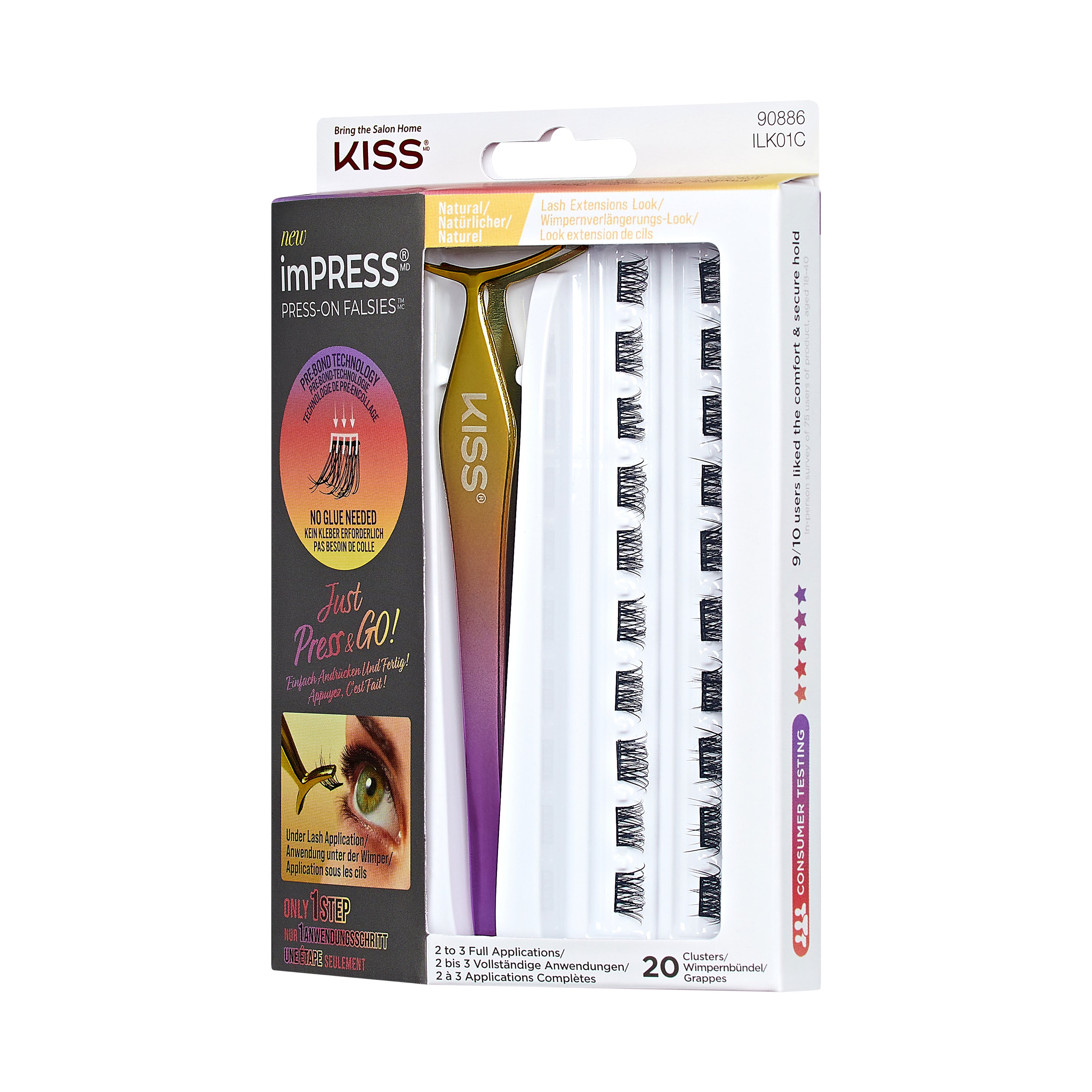 imPRESS Press-On Falsies 20 Clusters - Natural