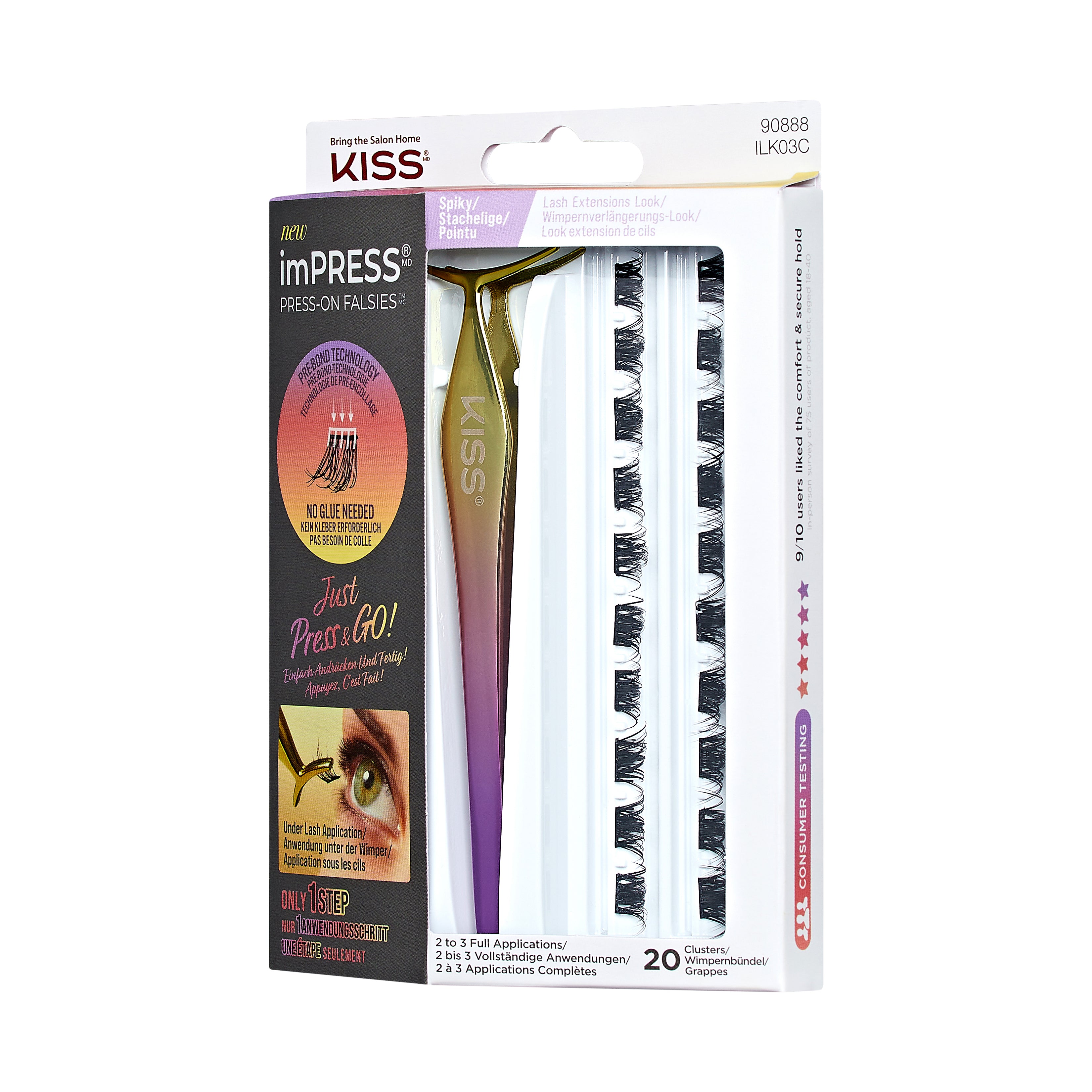 imPRESS Press-On Falsies 20 Clusters - Spiky