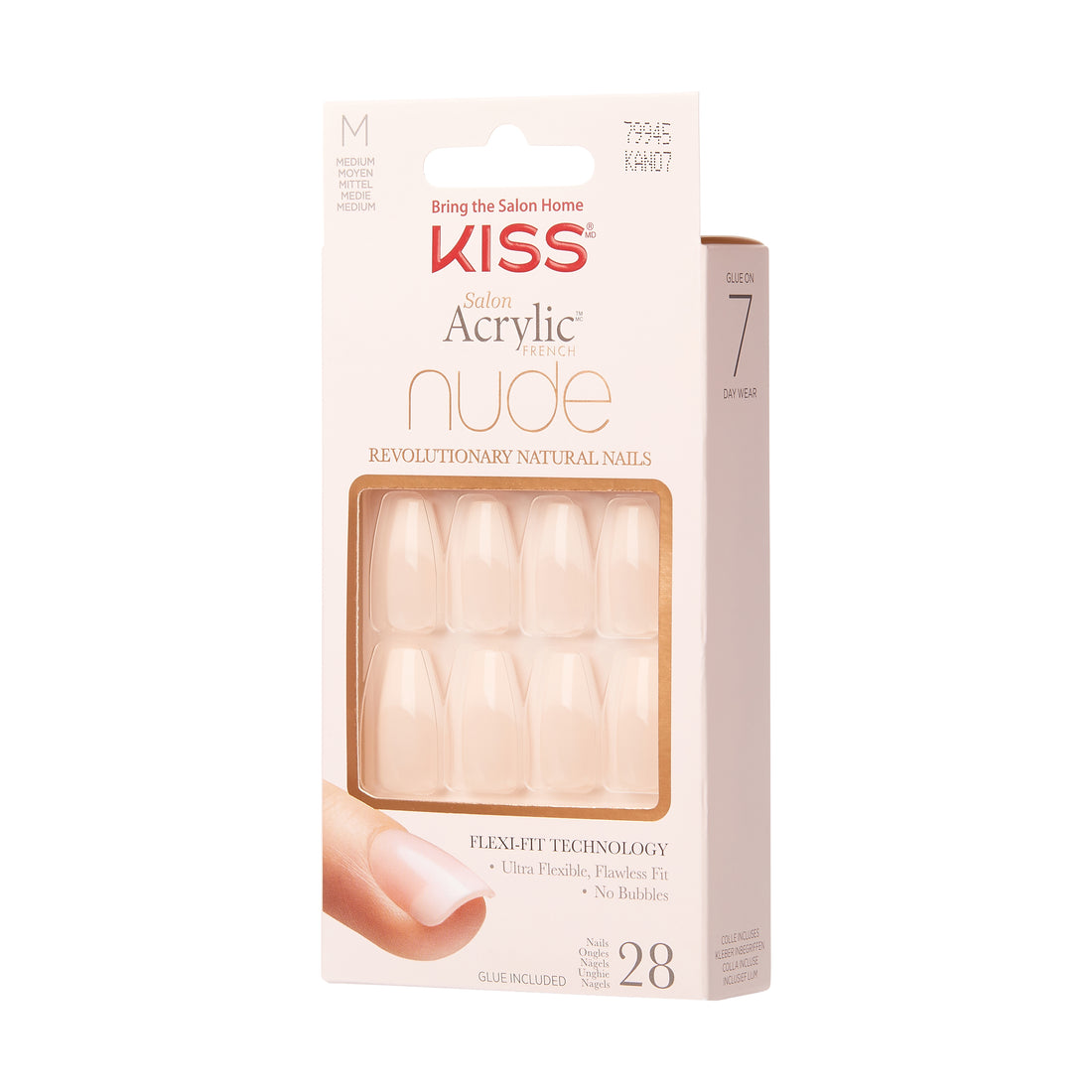KISS Salon Acrylic French Nude Nails - Leilani