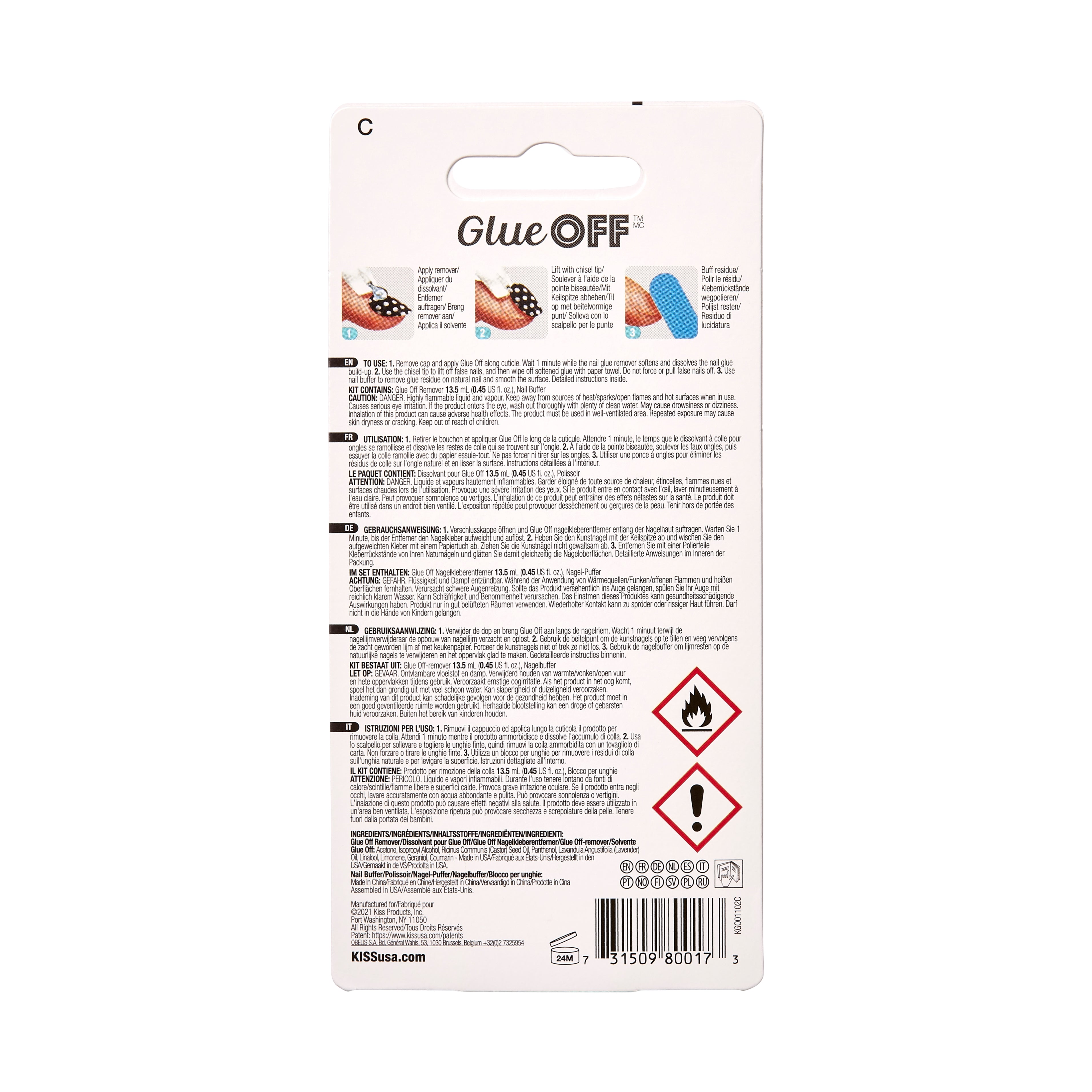 KISS Glue Off False Nail Remover