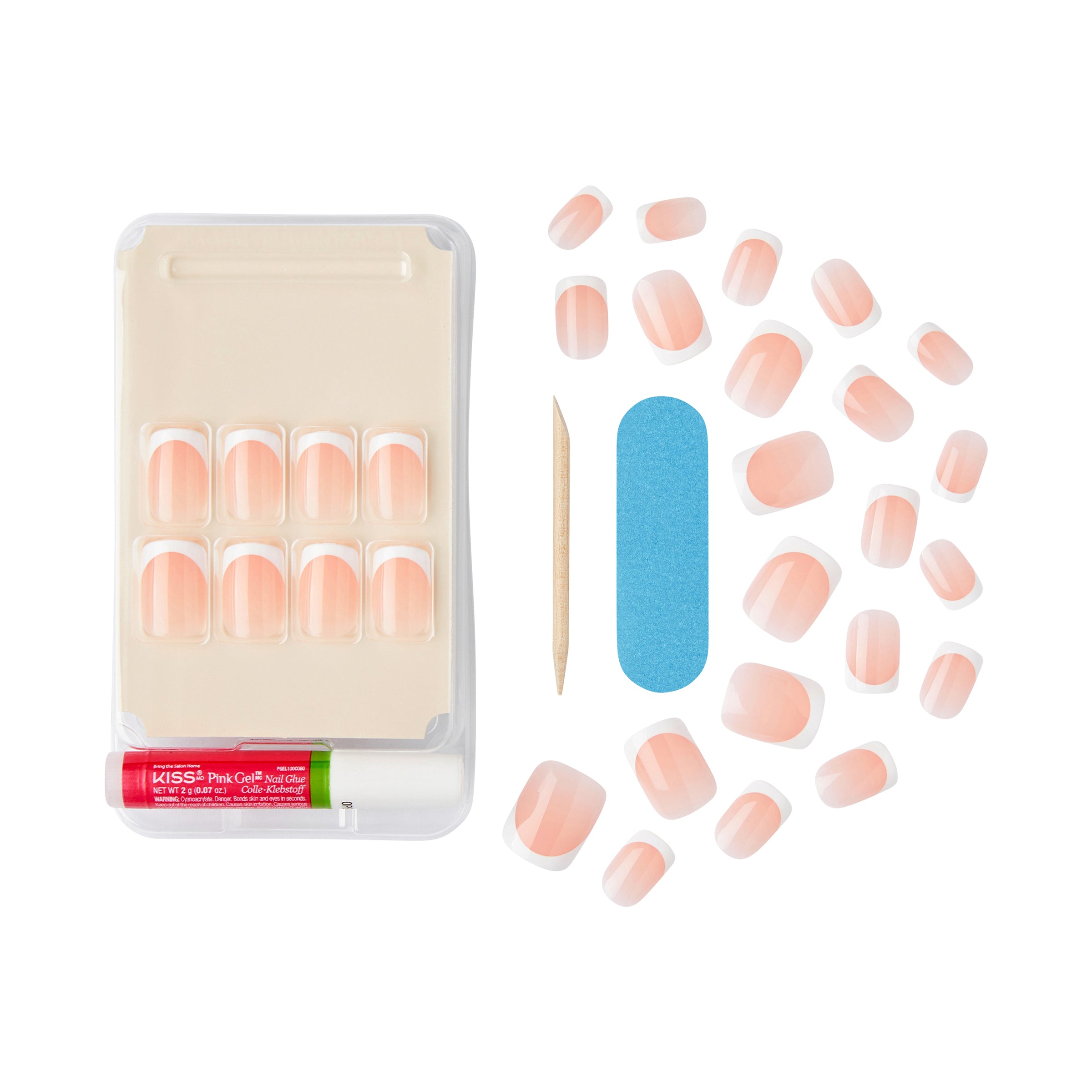 KISS Salon Acrylic French Nail Kit- Bonjour