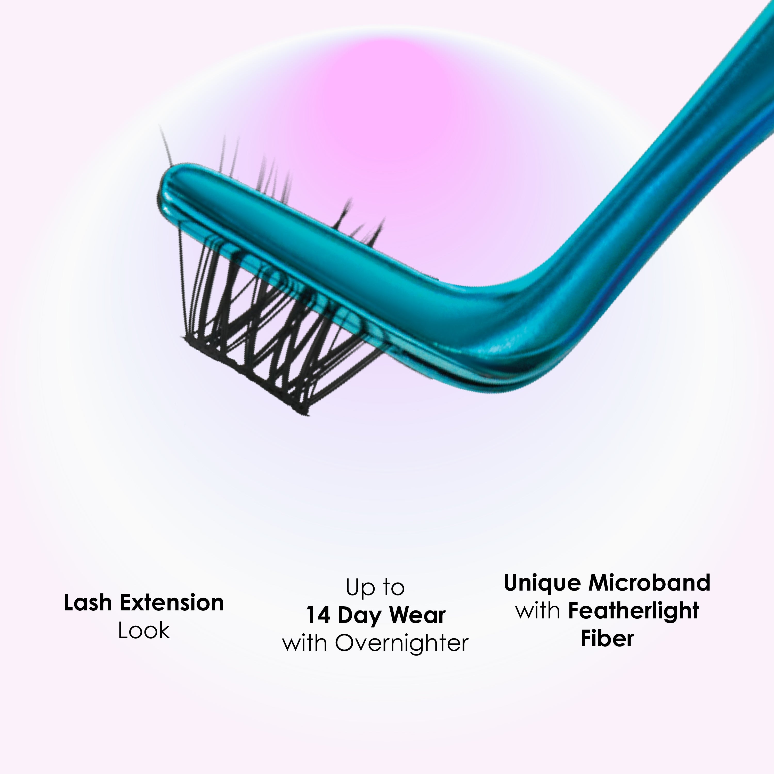 KISS FALSCARA Clear Band False Eyelashes, Lash Extension Kit, 36 Lash Clusters