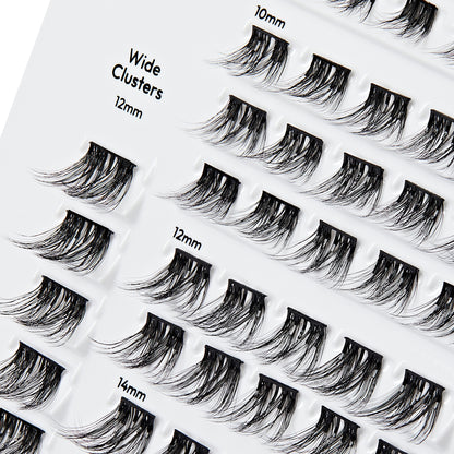KISS imPRESS Pre-Glued Lash Clusters Multipack, Faux Mink Volume, 50 Self Adhesive Eyelashes