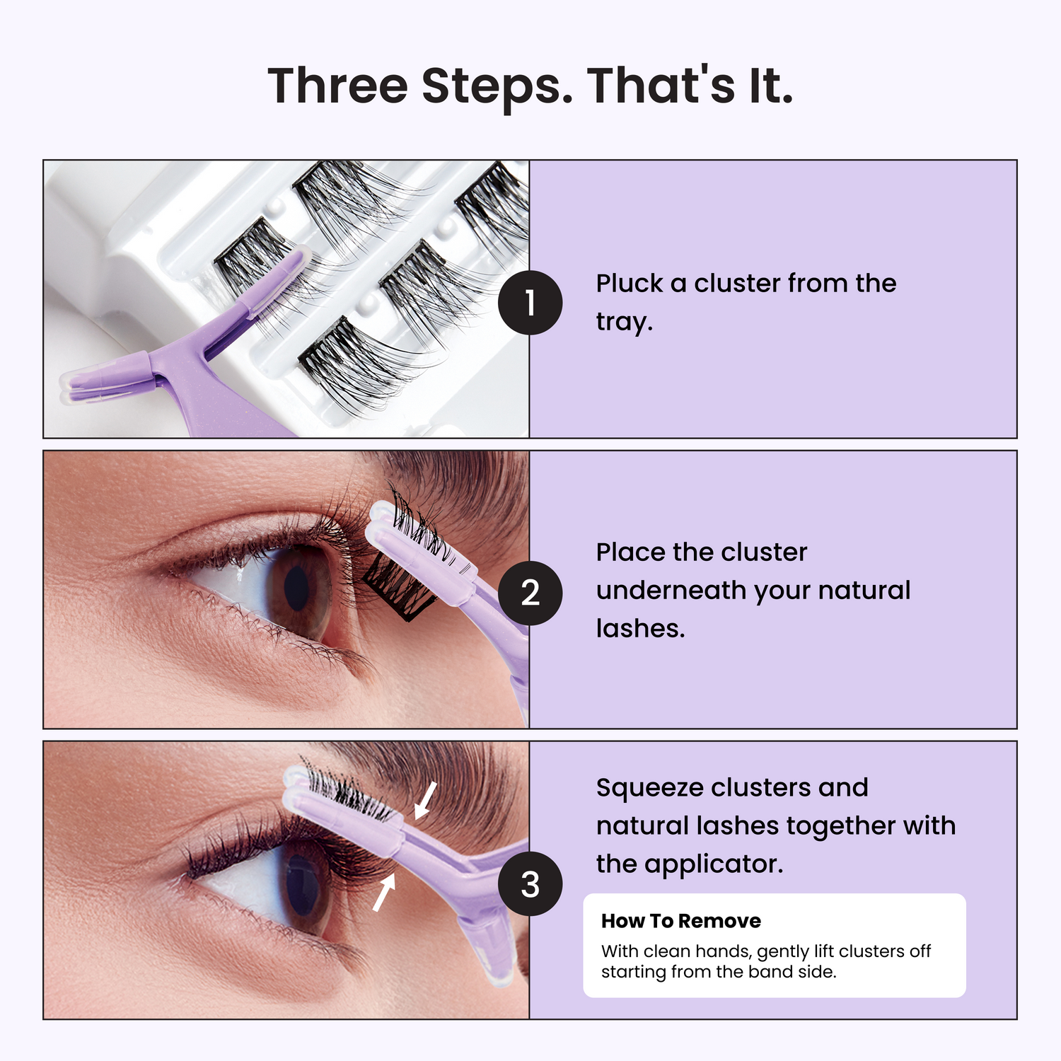 KISS imPRESS Pre-Glued Lash Clusters Multipack, Faux Mink Volume, 50 Self Adhesive Eyelashes